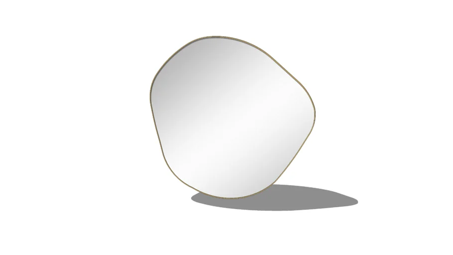 Organic shaped fine edge mirror