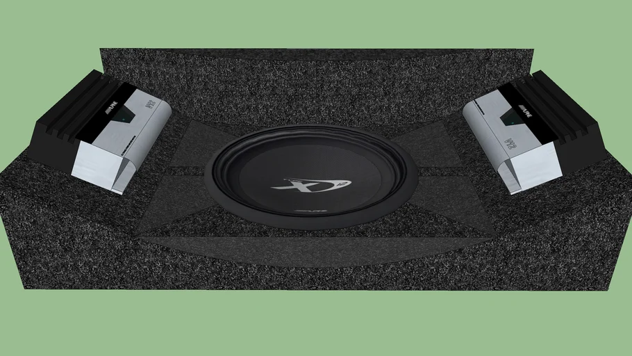 Alpine Car Subwoofer with Enclosure