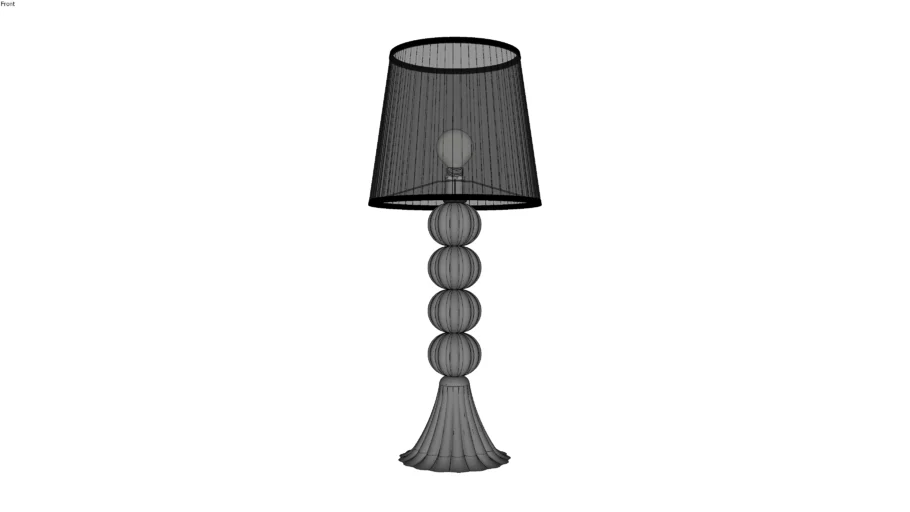 ABAJUR MURANO BLACK - 40CM X 50CM 