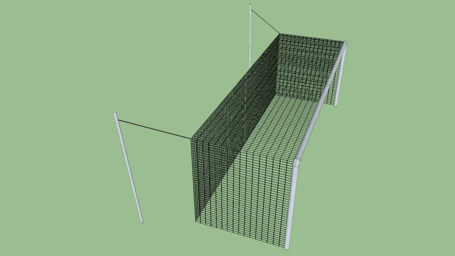 Cage de football avec véritable filet