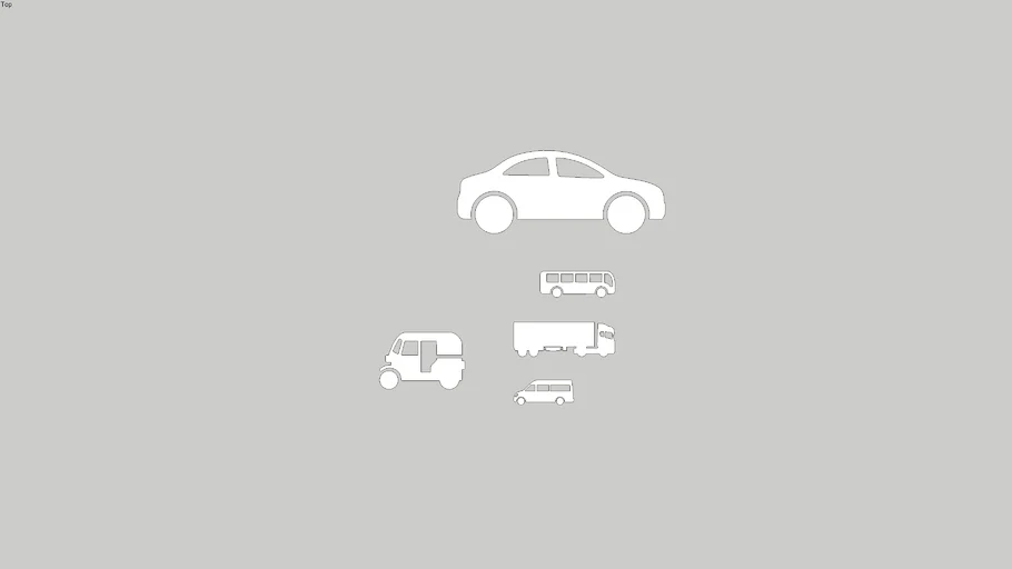 Vehicle sign Icons for Road Marking