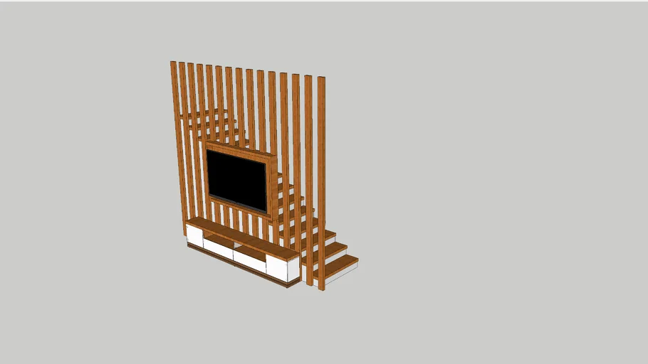 Tv and stairs