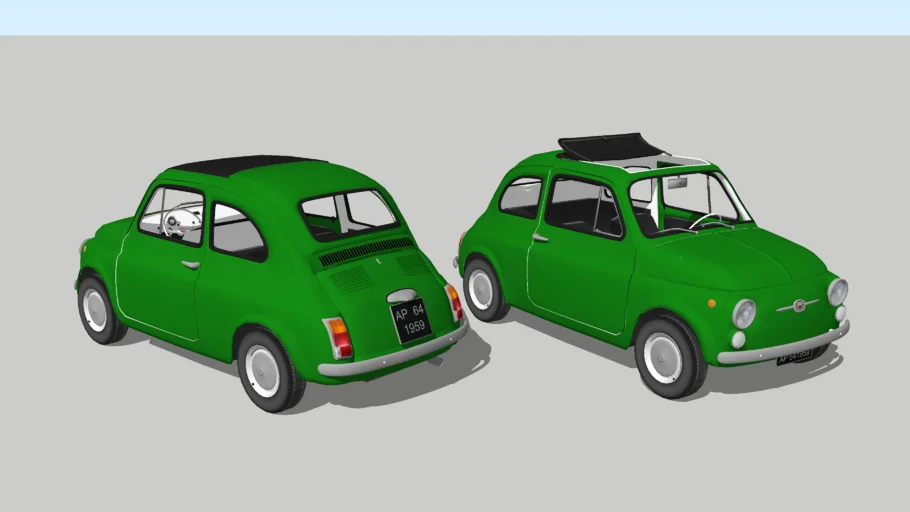 Fiat 500 anni 70 verde