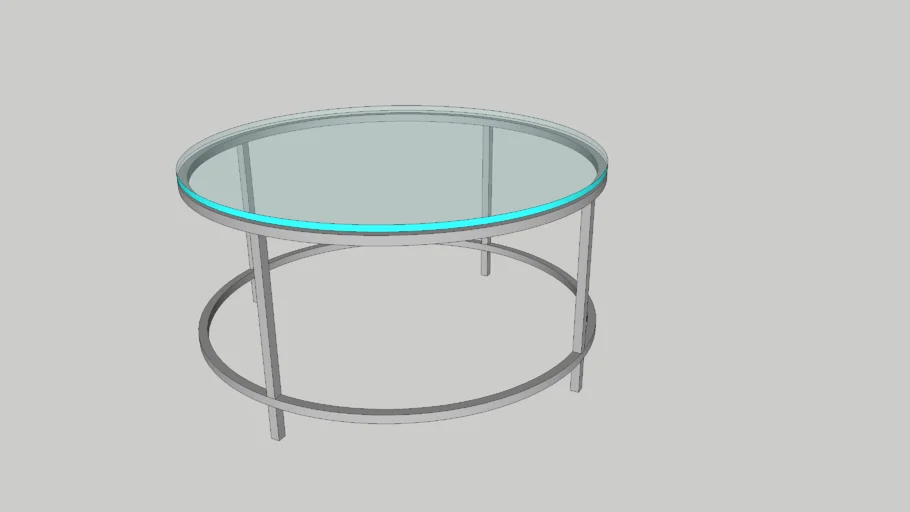 Crate and Barrel Era Round Glass Coffee Table