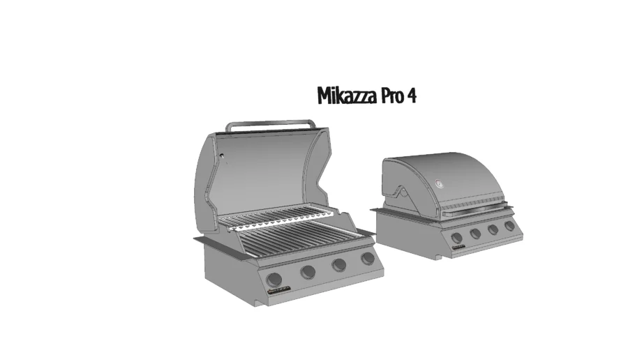 Churrasqueira à Gás Embutir Mikazza Pro 4 - MHG04