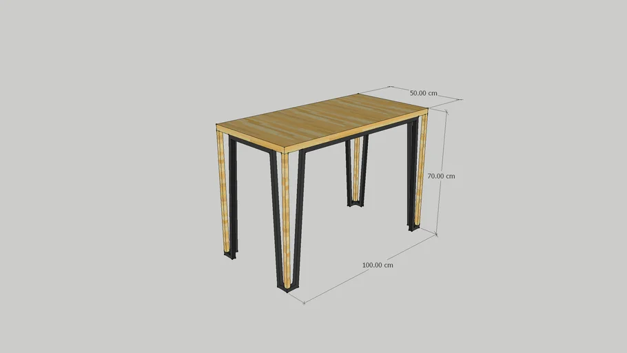 Meja Kayu Minimalis besi 10