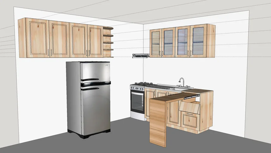 Cocina de pino