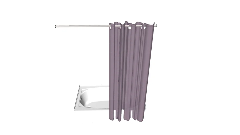 58" tub w/ shower curtain