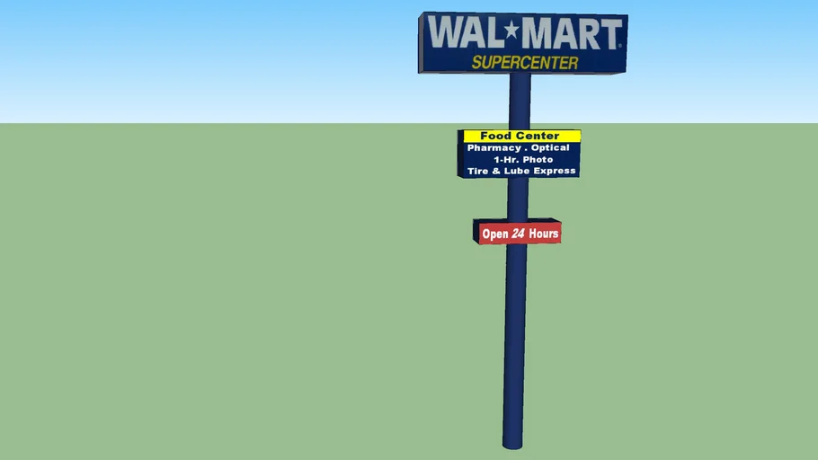 Walmart Supercenter Open 24 Hours Sign 2951 S Blue Angel Pkwy 32506