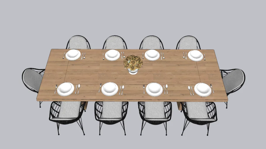 Mesa de jantar 10 lugares
