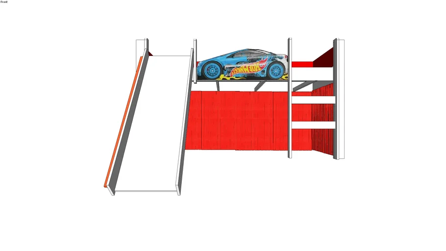 CAMA com escorregador HOTWEEHLS  PLAY