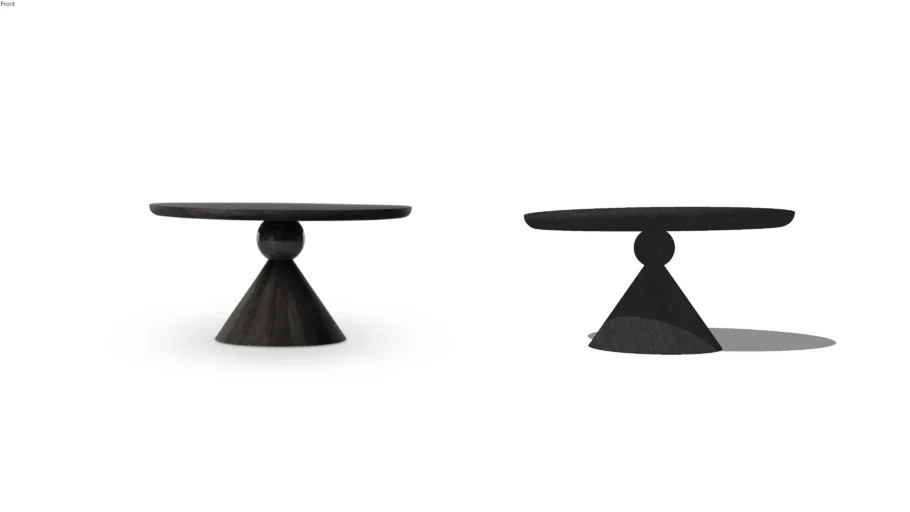 Bibianna Dining Table, Worn Black