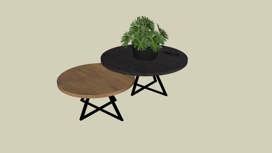 MEUBLS - round coffe table oak