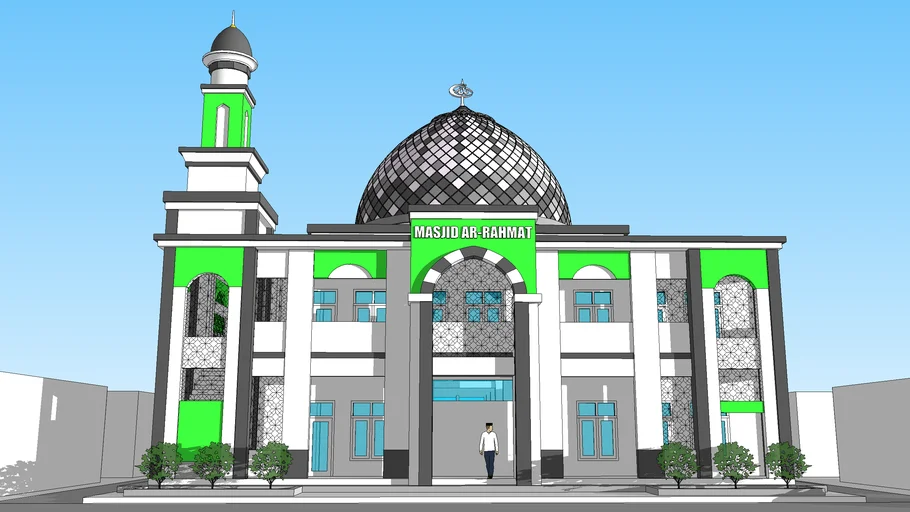 masjid 2 lantai 29mx 21 m