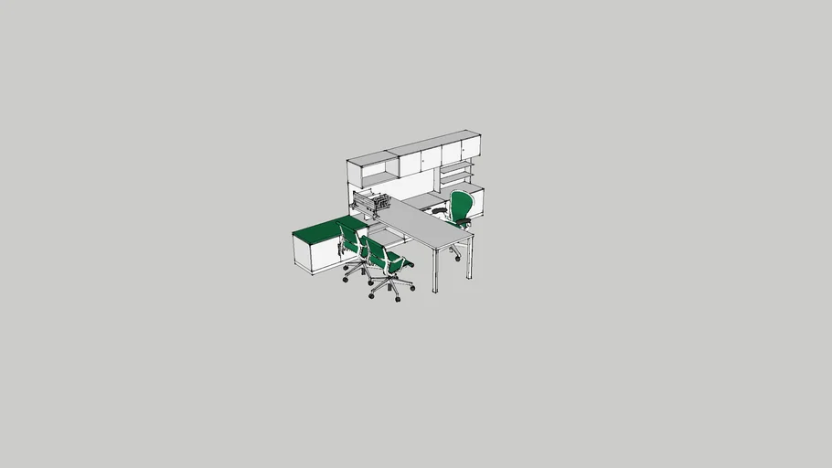 Herman Miller T-Shaped Canvas Office