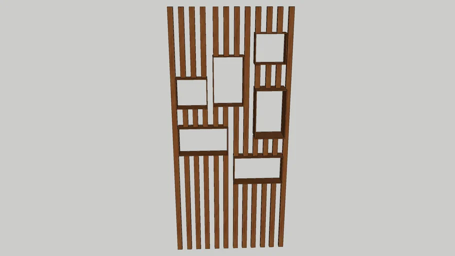 Roomdivider met vakkenkastjes