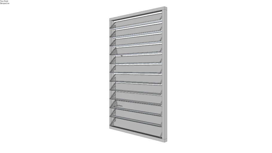 JALOUSIE WINDOW - TRANSLUCENT GLASS GREY