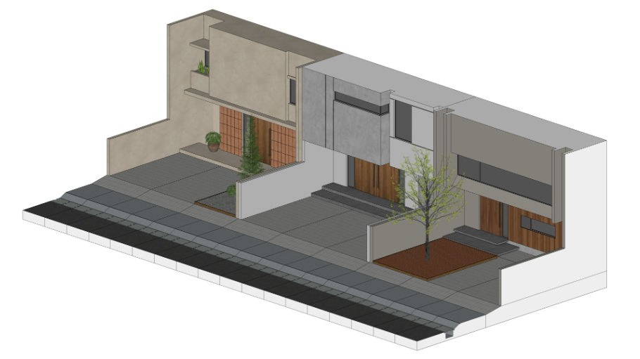 Modern Minimalist House Facade Collection – 3D Residential Exterior Assets I