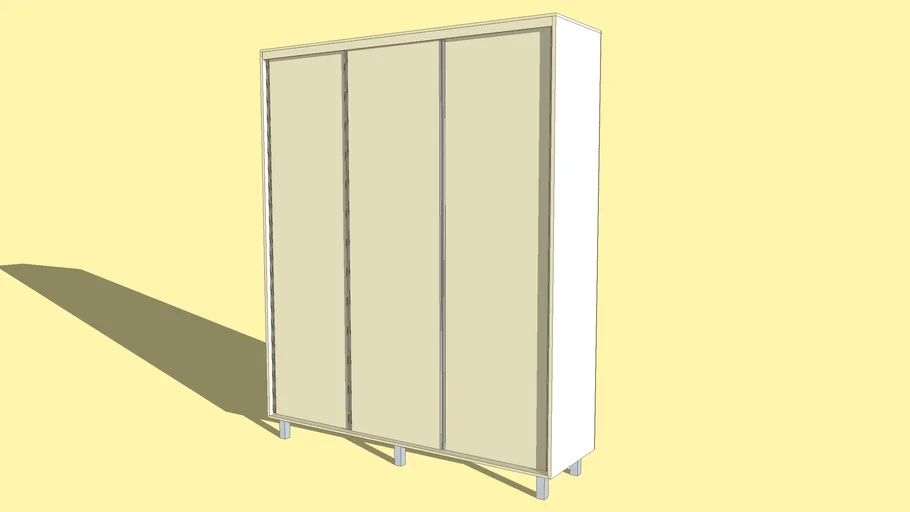 Guarda-Roupa Com 3 Portas de Correr