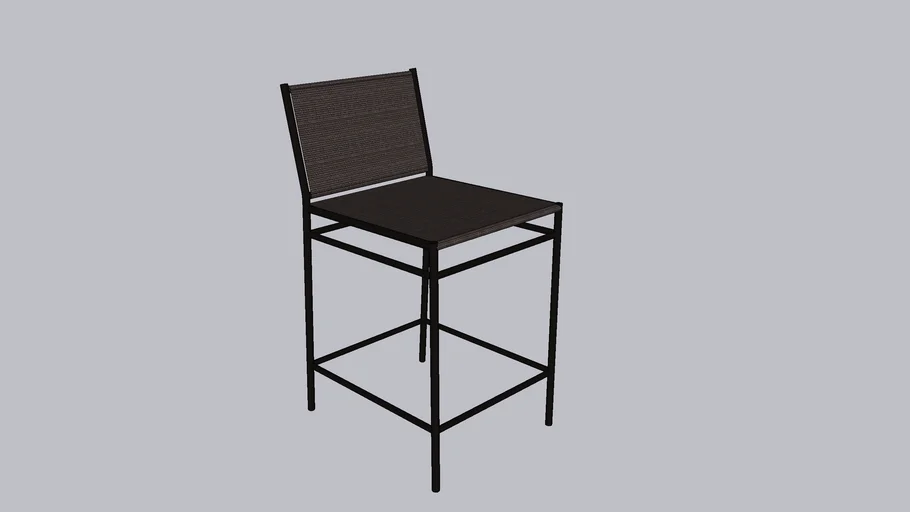 Bounce_Black Woven Counter Stool