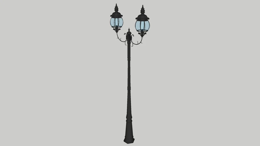Poste Clássico - Lille de 2,5 com 2 braços | Linha Colonial Biancoluce PC201P/2-M