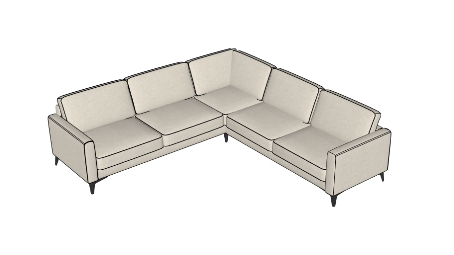 Classic L shaped sofa