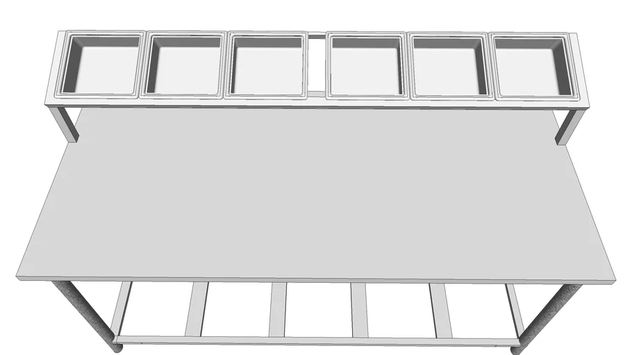 mesa condimentadora seca inox