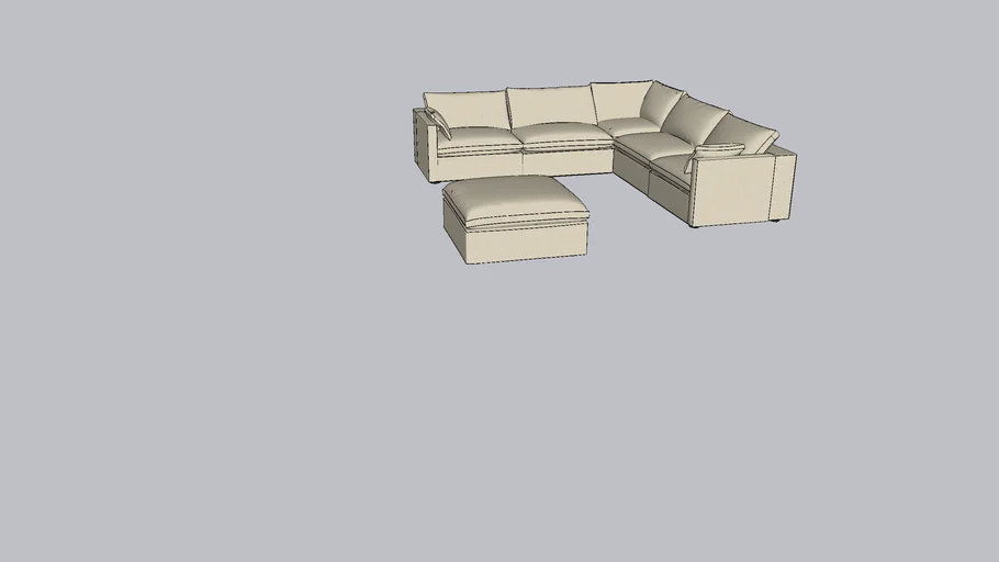 Ashley Tanavi sectional 29841 in linen