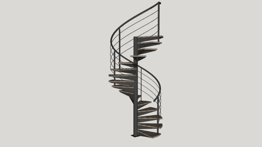 Escalier hélicoïdal fut central