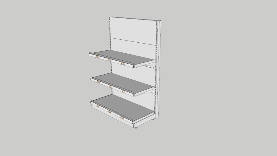 Rak Wall Gondola Plain 1300 D400