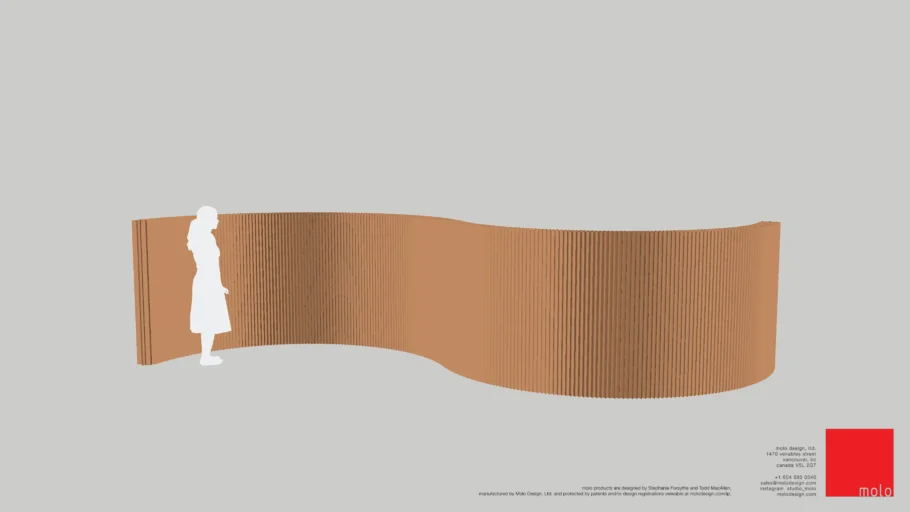 molo · softwall · 5 ft tall x 9.25 in wide x 15 ft long (152.5 x 23.5 x 450 cm)