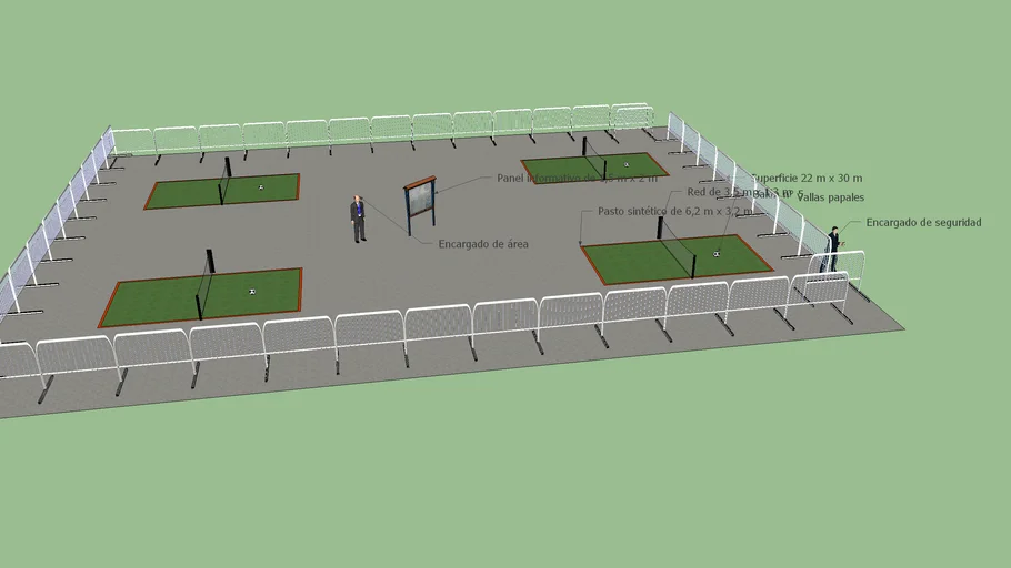 4 canchas Fútbol Tenis
