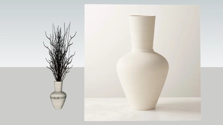 CB2 - VALO MATTE WHITE CERAMIC VASE