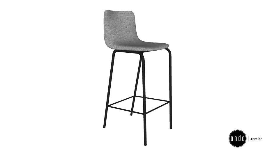 banqueta estofada com metal mitte