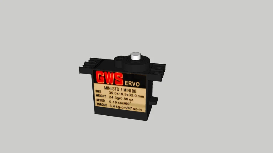 Mini Servo GWS | 3D Warehouse
