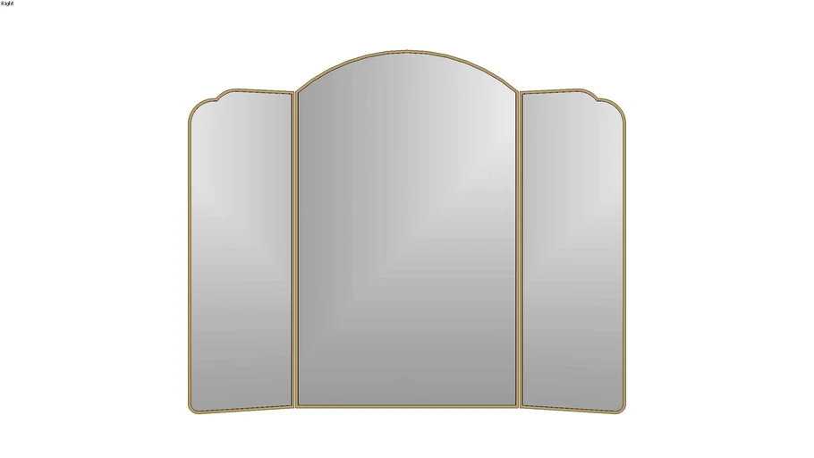 zara home golden triple mirror