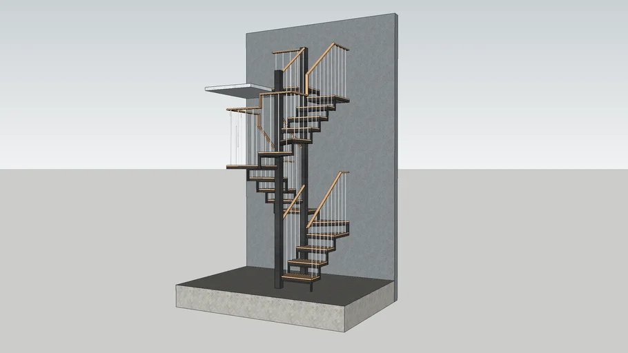 steel stairs ; tangga baja ; simple stairs