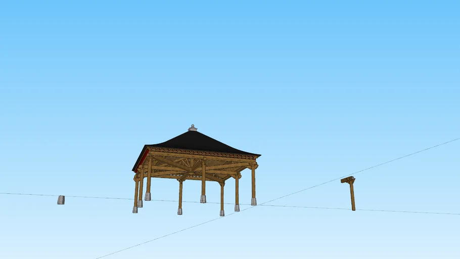 korean tower with frame