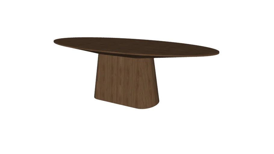 Sullivan Dining Table in Walnut by Modloft | 3D Warehouse