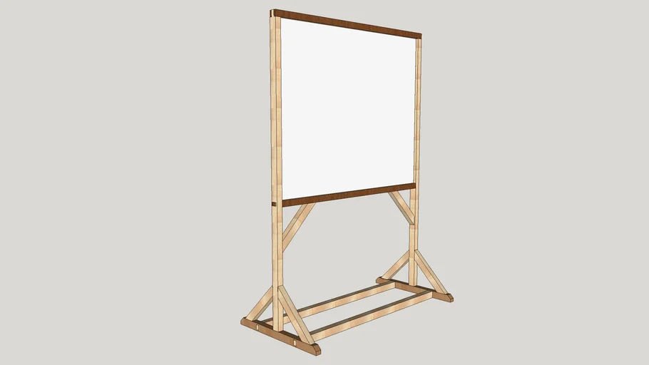 Double sided wooden board.
