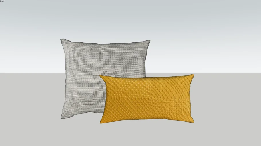 Grey and yellow pillow set