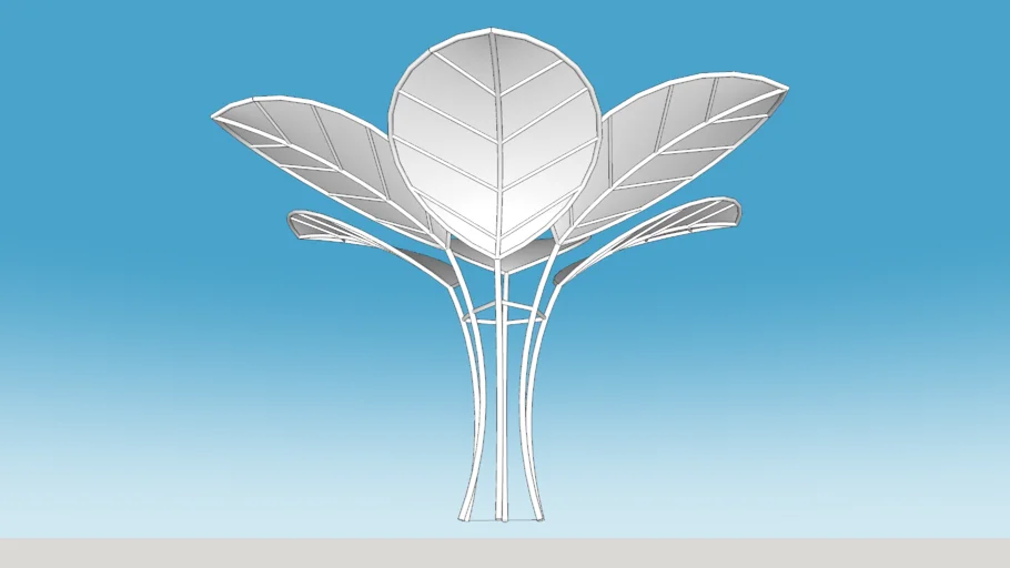 叶子造型公共艺术装置 sketchup组件-www.tuhua8.com