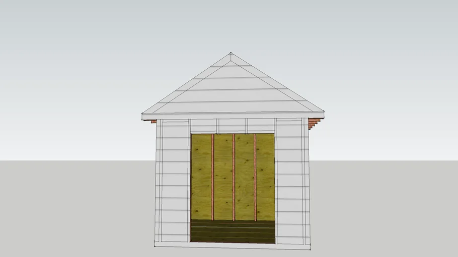 10' x 10' shed. full scale.