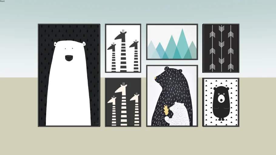 QUADROS CRIANÇAS PRETO E BRANCO | KIDS FRAME P&B