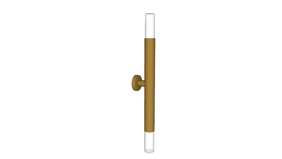 ARANDELA CILÍNDRICO FACHO DUPLO 30XØ2,5CM ALUMÍNIO E ACRÍLICO DOURADO CHAMPANHE - PORTOFINO AR1809