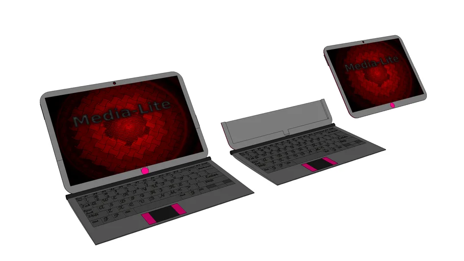 Phantom Tab-Net, the Tablet Netbook Hybrid | 3D Warehouse
