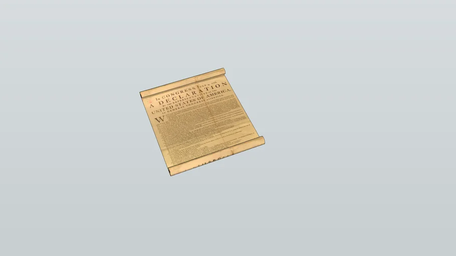 Declaration of Independence scroll
