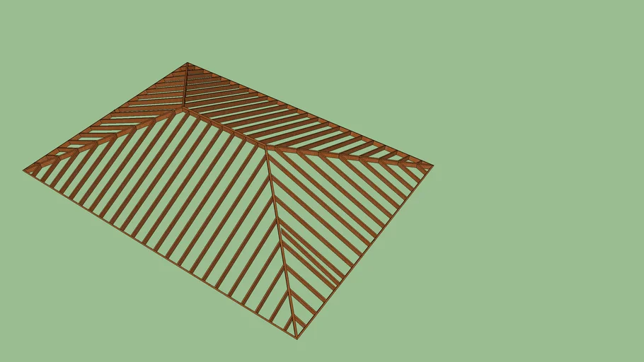 Estructura de techo de madera