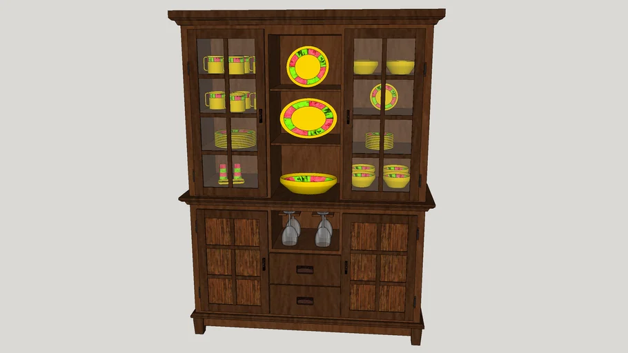 China Cabinet with Dishes