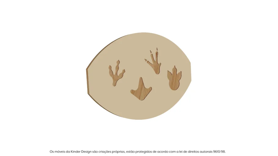 Quadro (de madeira) Pegadas Variadas- Kinder Design